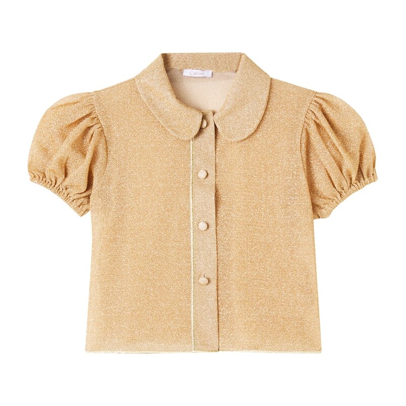 Oséree Kids Lumière puff-sleeve blouse