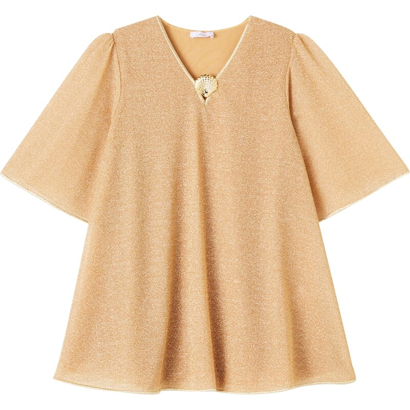 Oséree Kids Lumière puff-sleeve dress