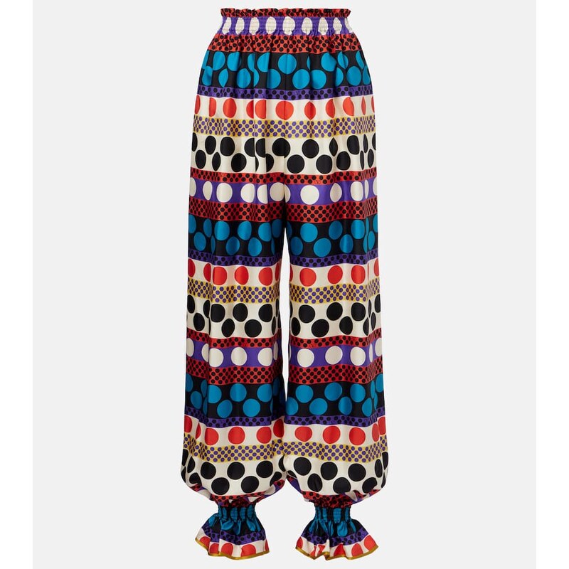 Valentino Printed silk culottes