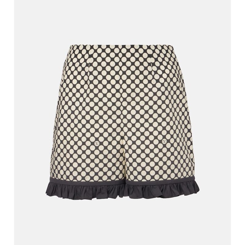 Valentino Plus De Pois cotton poplin shorts