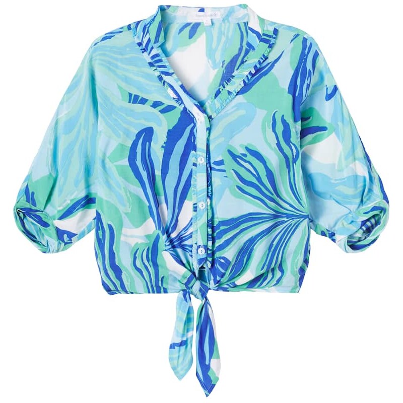 Poupette St Barth Kids Azia printed blouse