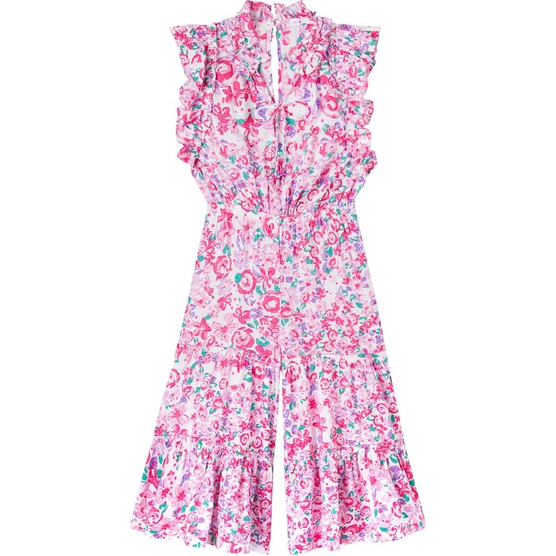 Poupette St Barth Kids Belene floral playsuit
