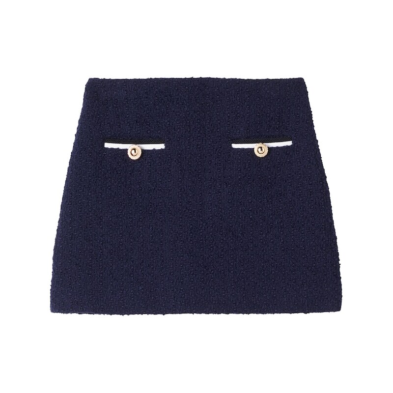 Self-Portrait Kids BouclÃ skirt