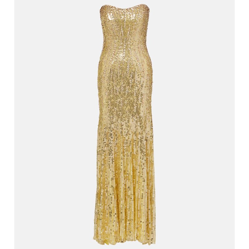 Jenny Packham Sarai sequined corset gown