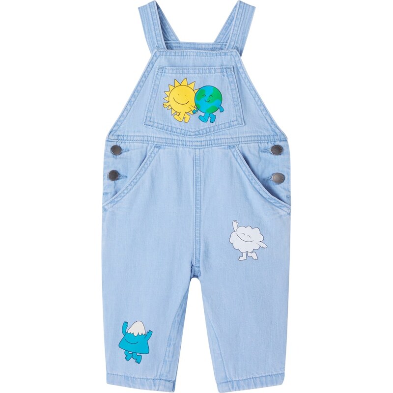 Stella McCartney Kids Baby printed denim overalls