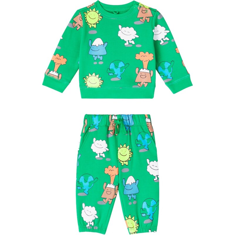 Stella McCartney Kids Baby Heart cotton fleece tracksuit