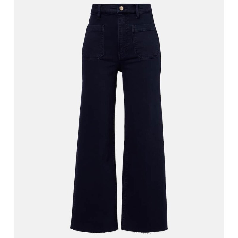 Frame Anchor high-rise ankle wide-leg jeans