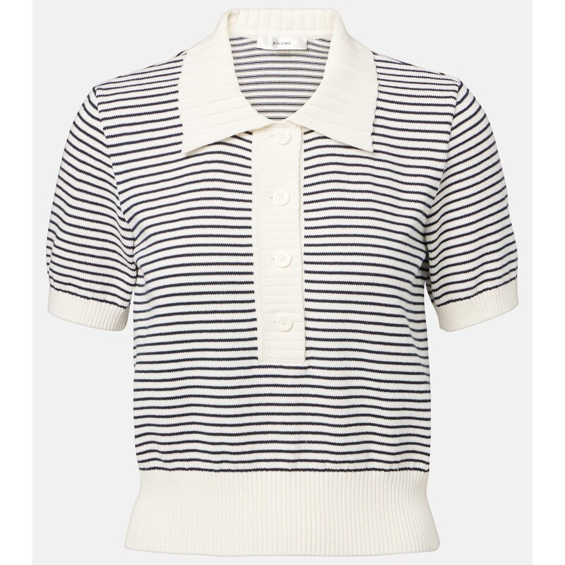 Frame Striped cotton polo shirt
