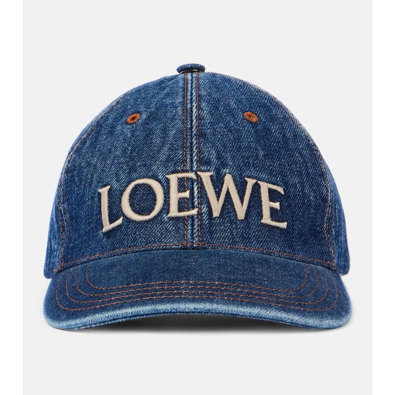 Loewe Paulas Ibiza logo denim baseball cap