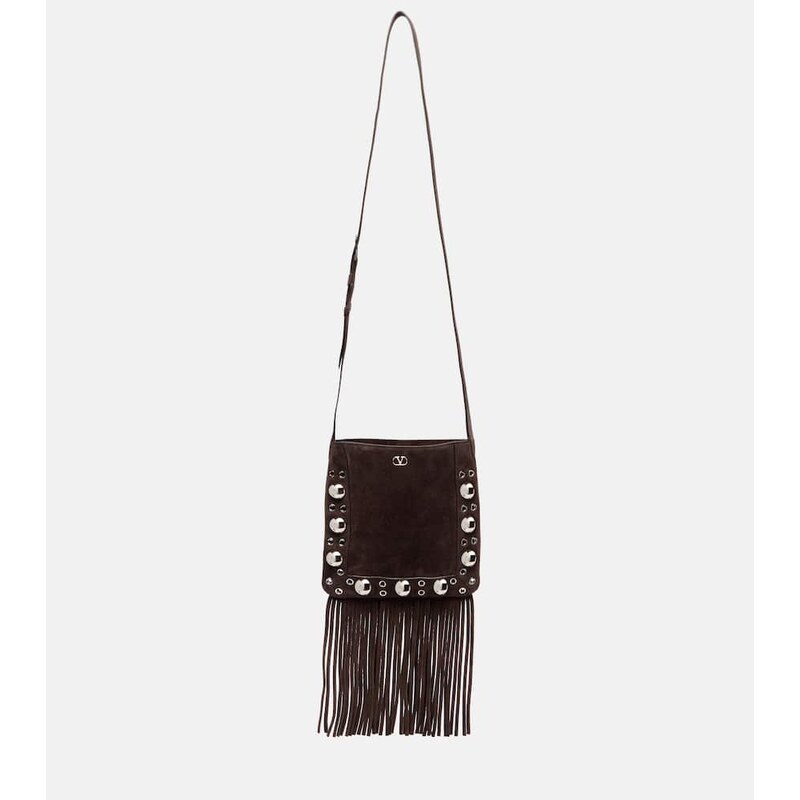 Valentino Garavani NellcÃ´te Small fringed suede shoulder bag