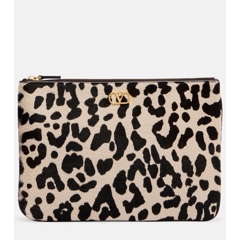 Valentino Garavani VLogo calf hair pouch