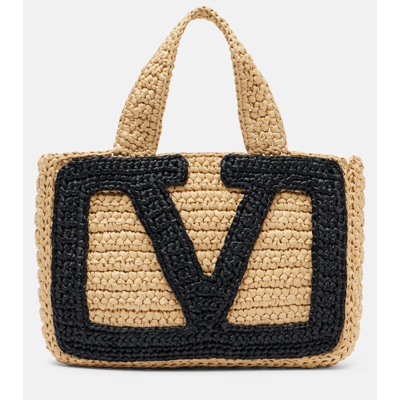 Valentino Garavani Viva Superstar Small raffia tote bag