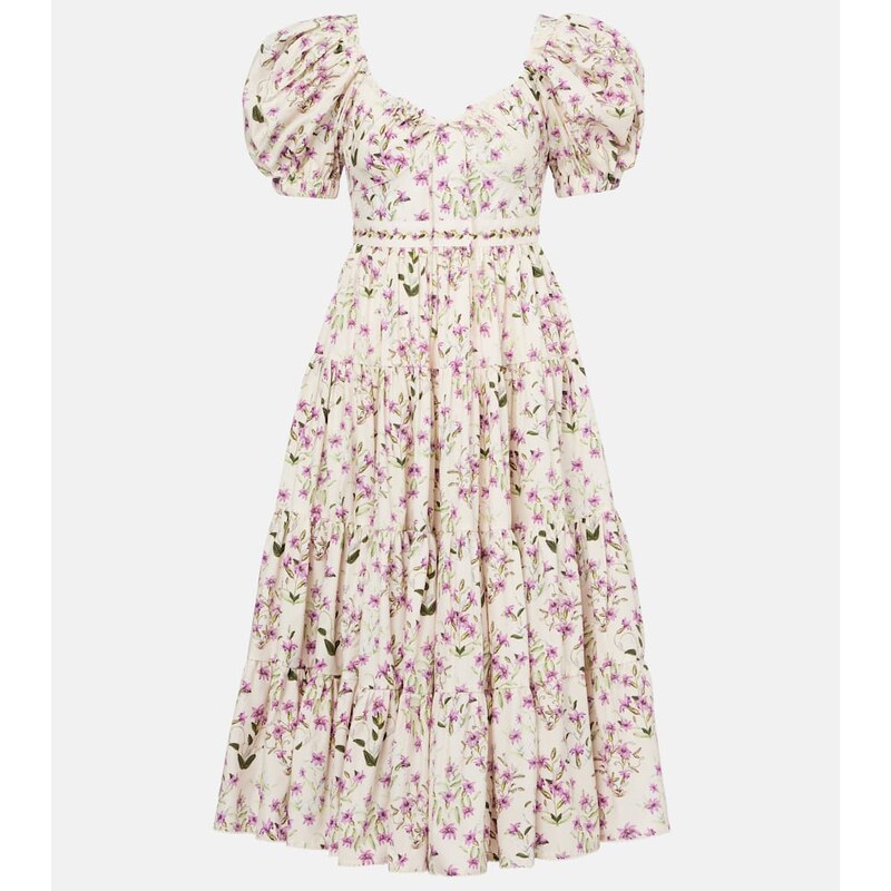 Agua by Agua Bendita Palmera tiered cotton maxi dress