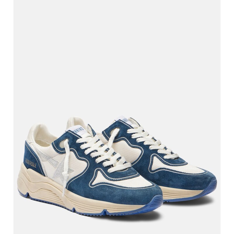 Golden Goose Running Sole suede-trimmed sneakers