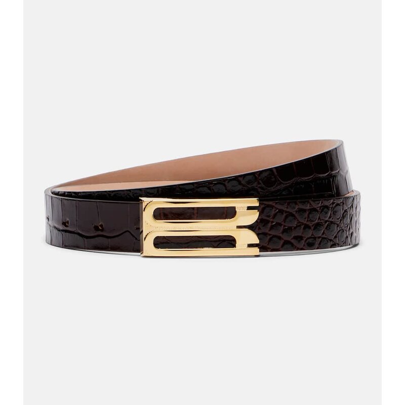 Victoria Beckham Croc-effect leather belt