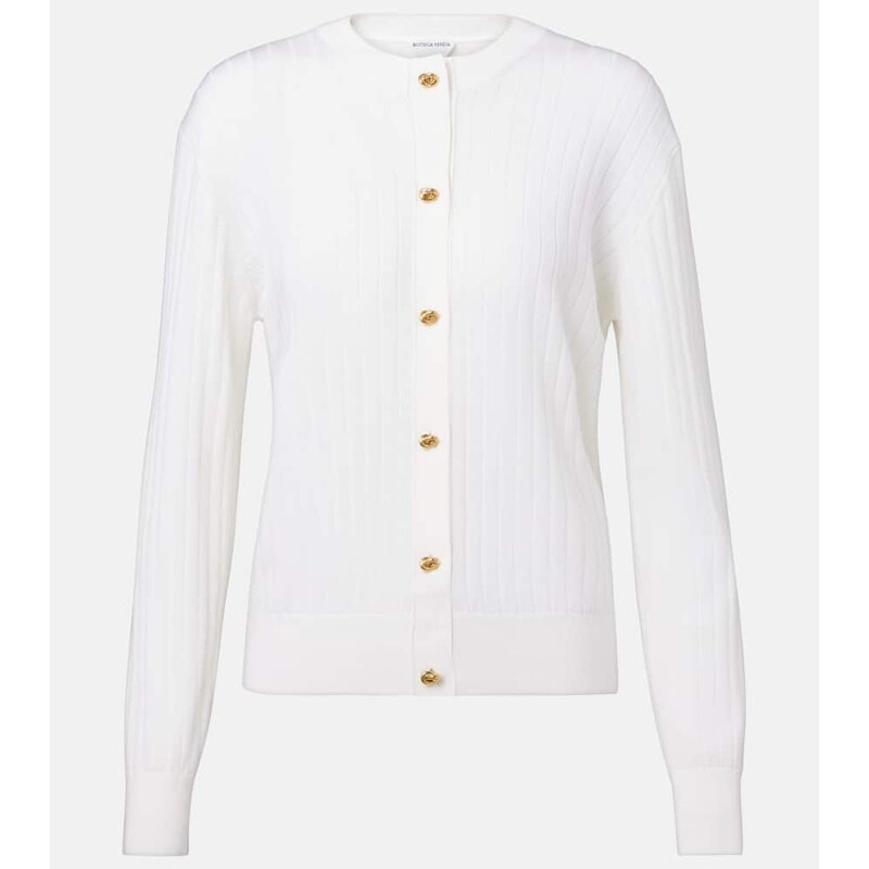 Bottega Veneta Knot ribbed-knit wool cardigan
