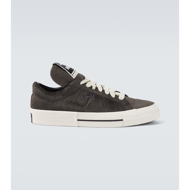 Rick Owens x Converse calf hair sneakers