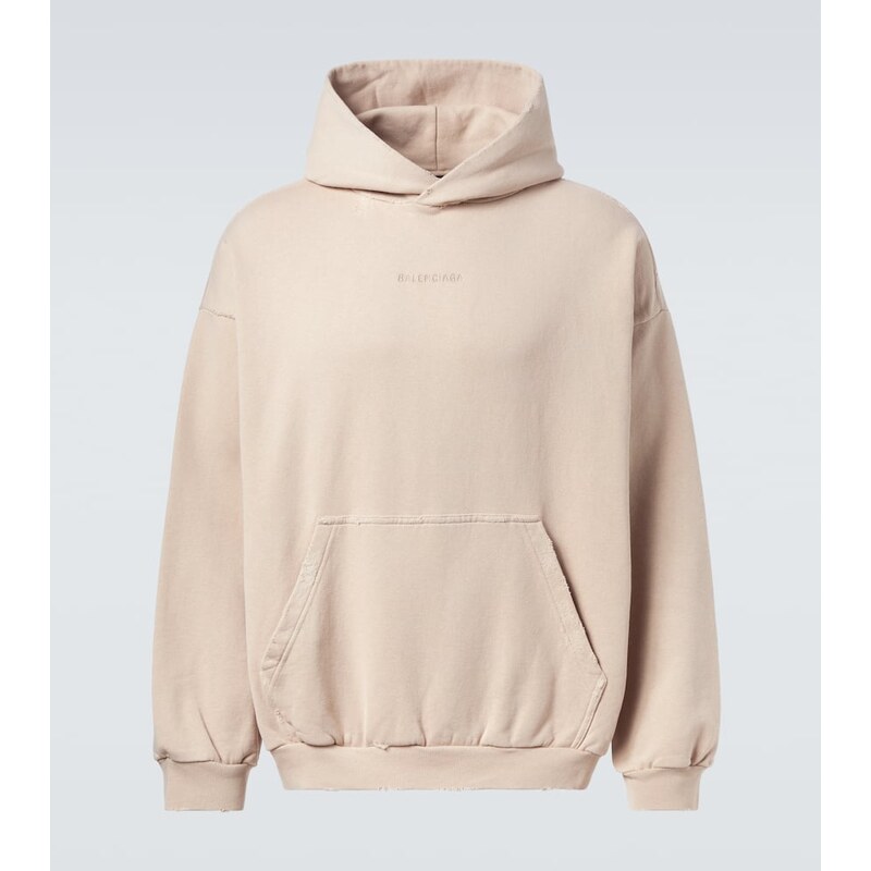 Balenciaga Logo cotton fleece hoodie