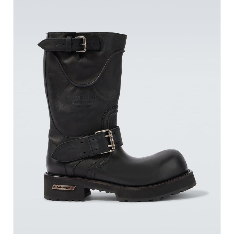 Balenciaga Venom leather biker boots