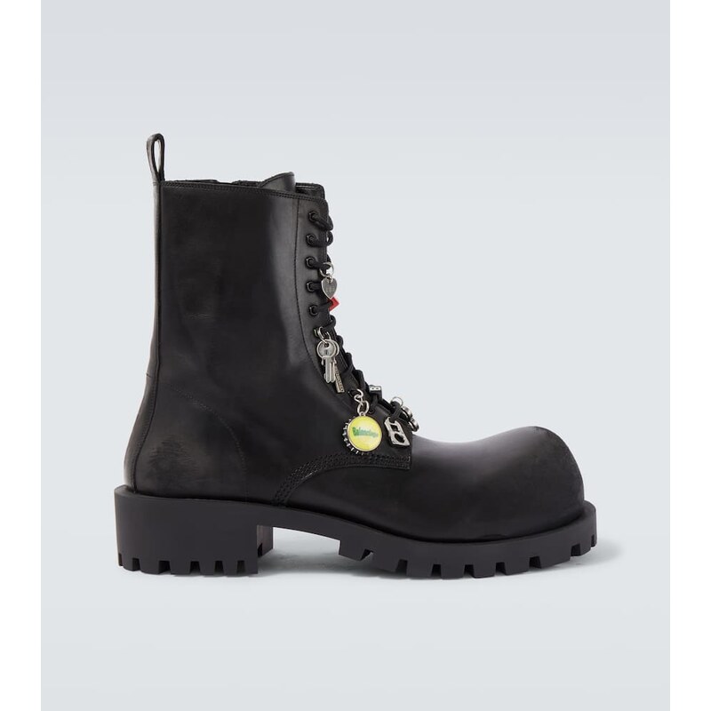 Balenciaga Hummer leather lace-up boots