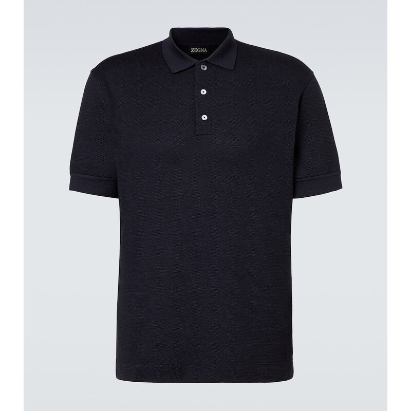 Zegna Cotton and silk polo shirt