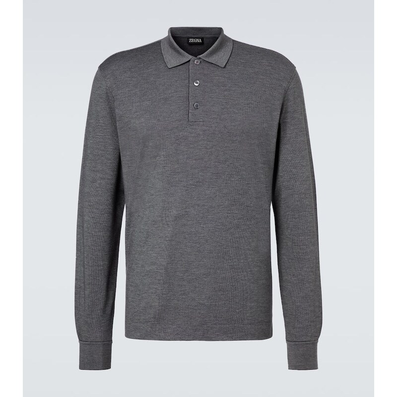 Zegna Cotton and silk polo shirt