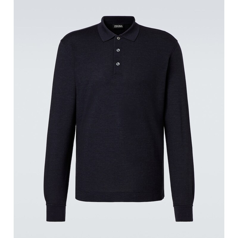 Zegna Cotton and silk polo shirt