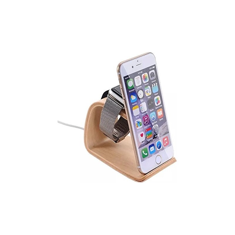 Samdi | Woodmade Birch iPhone and Apple Watch Charging Dock Stand