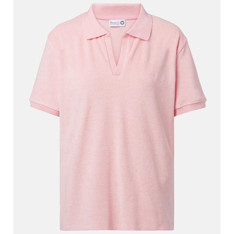 Hunza G Cotton terry polo shirt