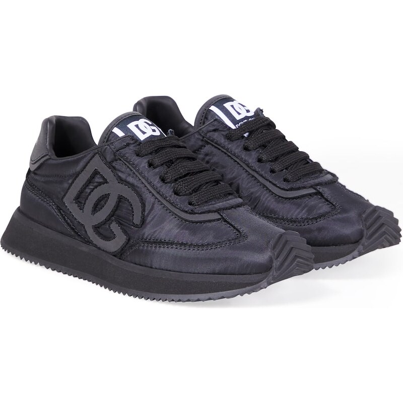 Dolce&Gabbana Kids DG leather-trimmed snekaers