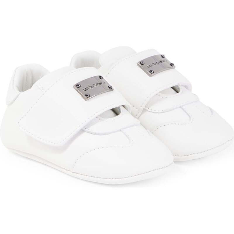 Dolce&Gabbana Kids Baby logo leather sneakers