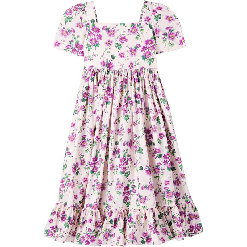 Dolce&Gabbana Kids Floral smocked cotton poplin dress