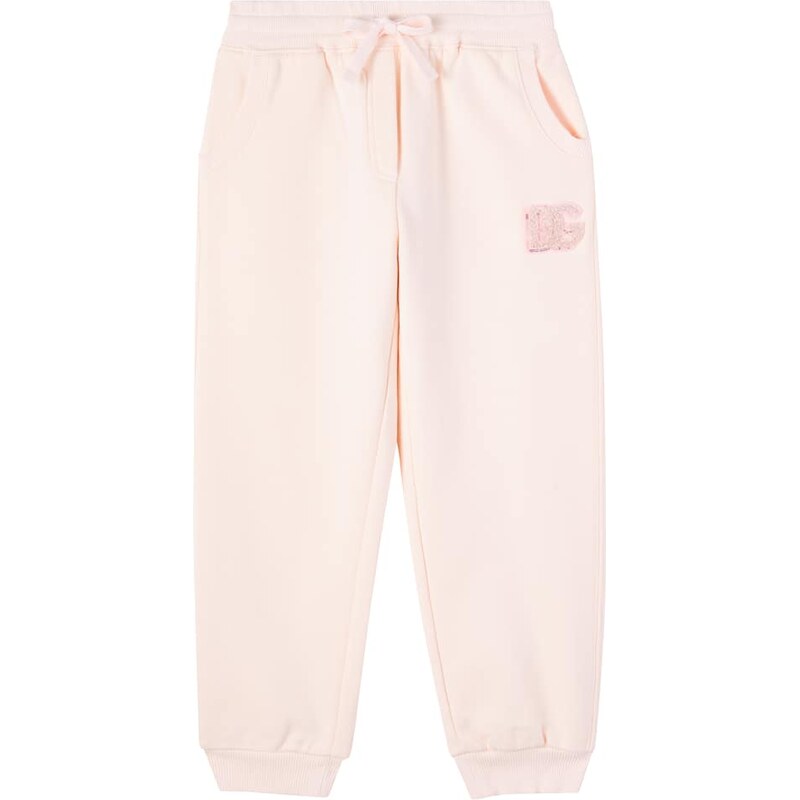 Dolce&Gabbana Kids DG sequined cotton sweatpants