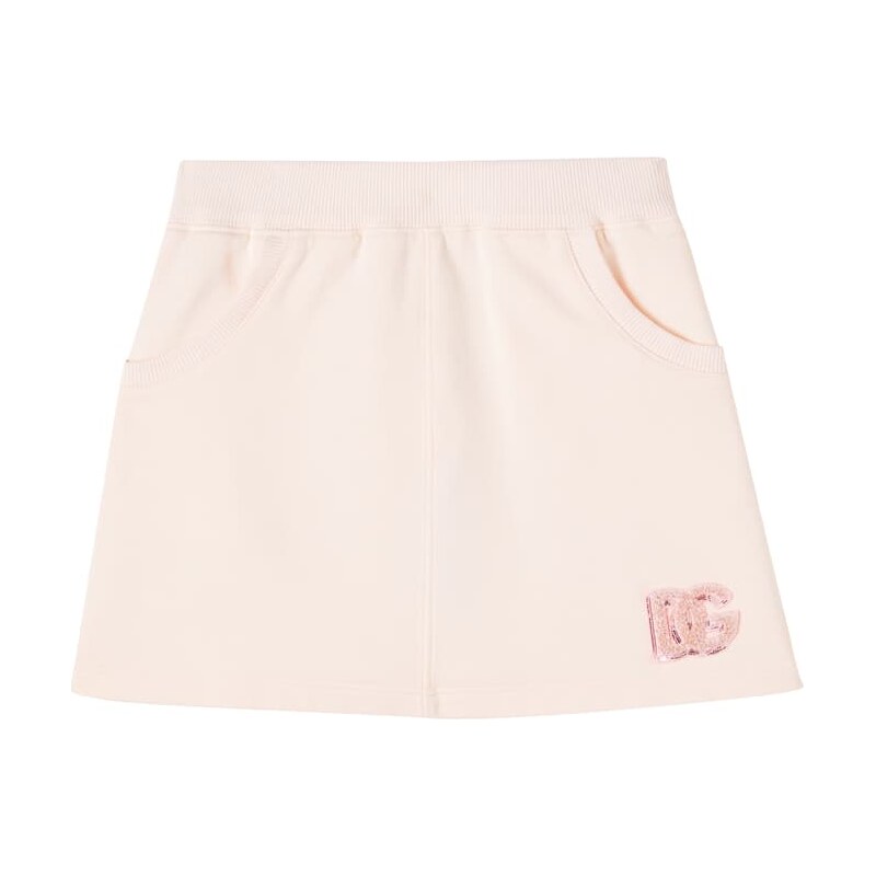 Dolce&Gabbana Kids DG sequined cotton skirt