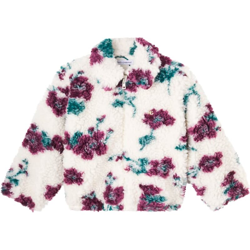 Dolce&Gabbana Kids Floral teddy jacket