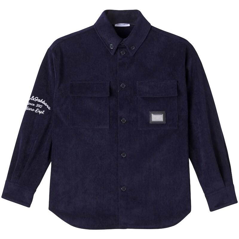 Dolce&Gabbana Kids Logo corduroy jacket