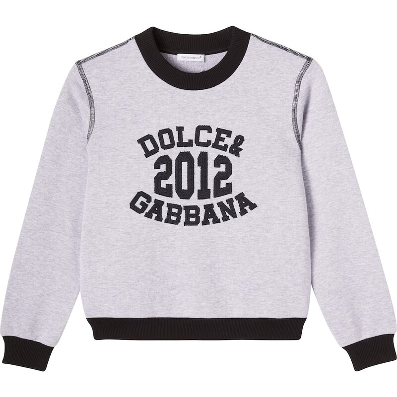 Dolce&Gabbana Kids Logo cotton fleece sweatshirt