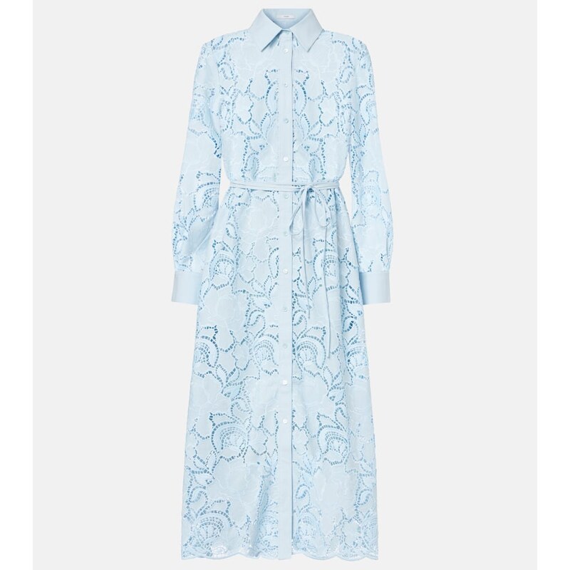 Erdem Laser-cut cotton shirt dress