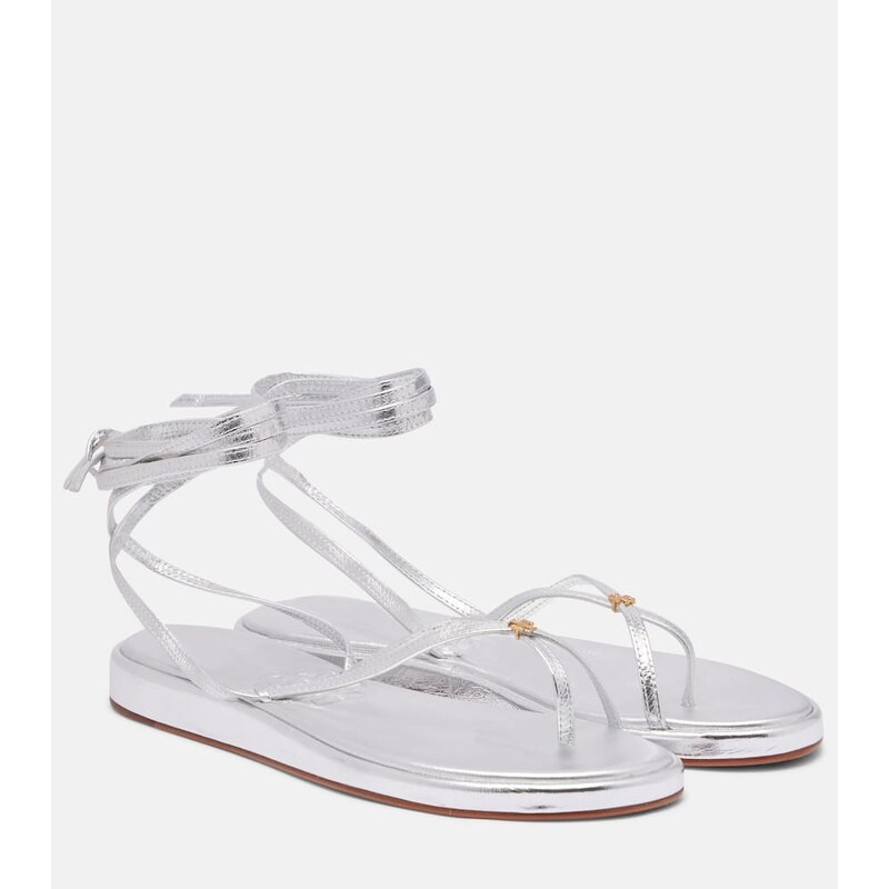 Tory Burch Capri metallic leather thong sandals