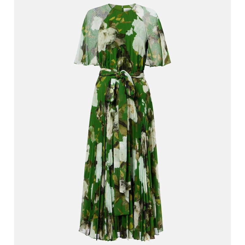 Erdem Floral pleated midi dress