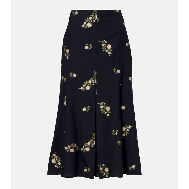 Erdem Floral jacquard midi skirt
