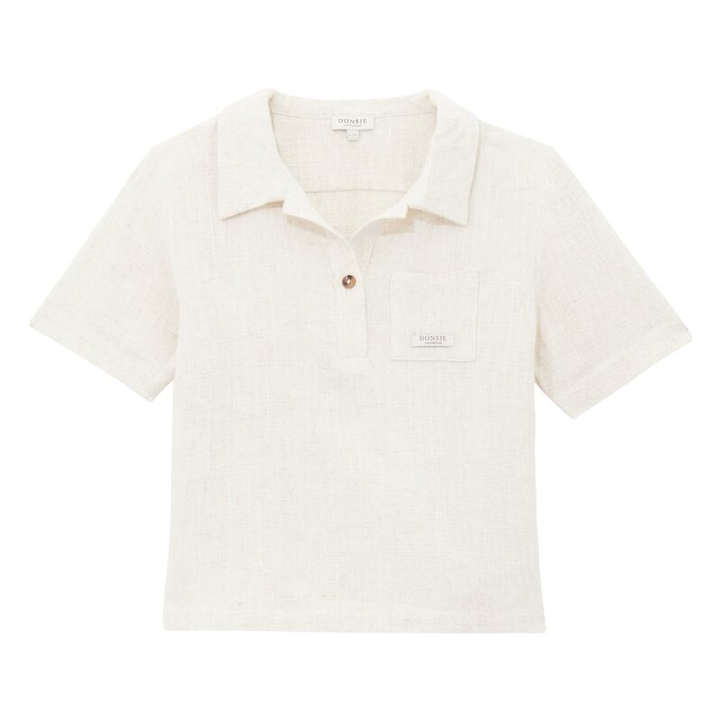 Donsje Fortt linen and cotton polo shirt