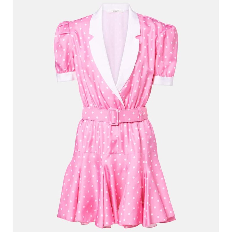 Rodarte Polka-dot silk twill minidress