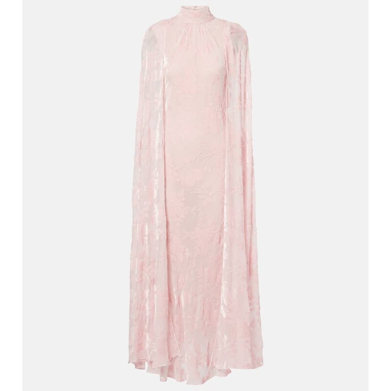 Rodarte Caped velvet devorÃ gown