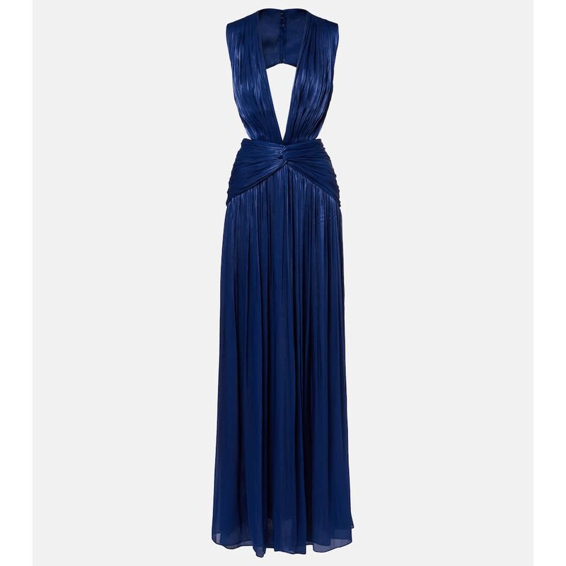 Costarellos Silia ruched georgette gown