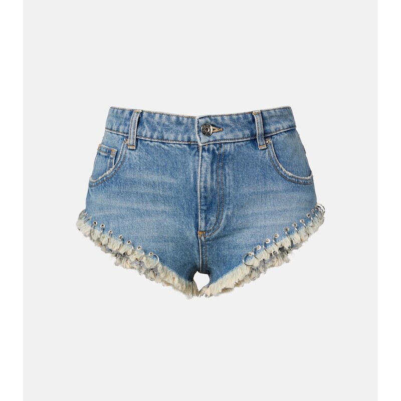 Blumarine Embellished denim shorts