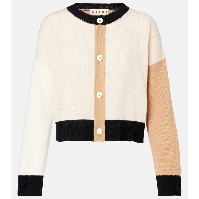 Marni Colorblocked cashmere cardigan