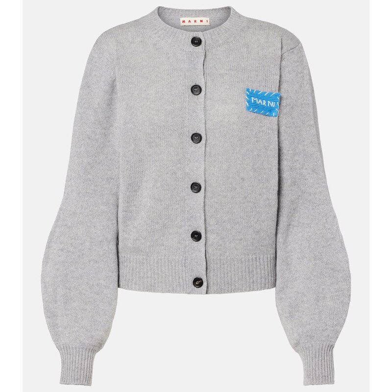 Marni Logo cashmere cardigan