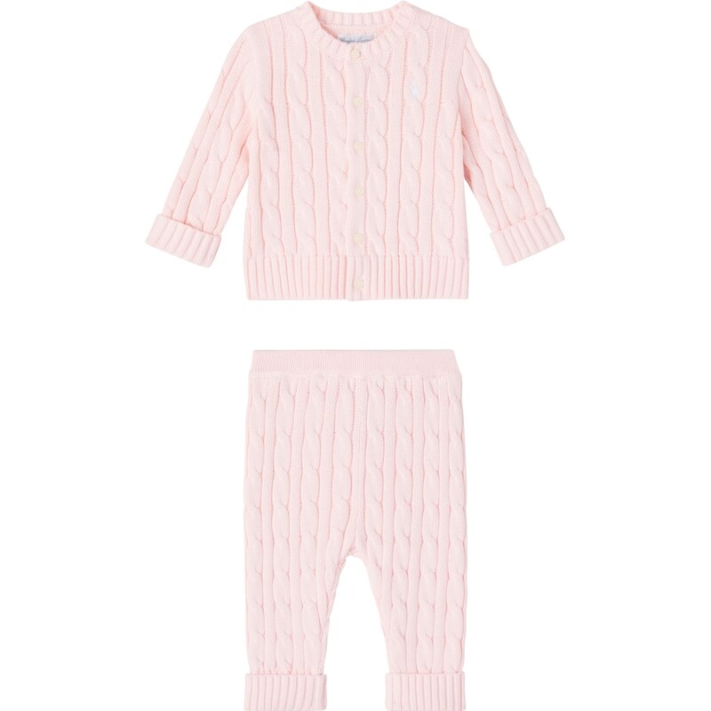 Polo Ralph Lauren Kids Knitted cotton cardigan and pants set
