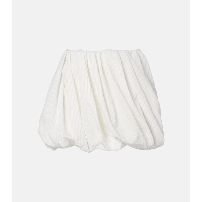 JW Anderson Gathered pinstripe balloon miniskirt